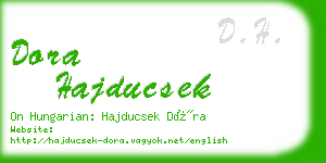 dora hajducsek business card